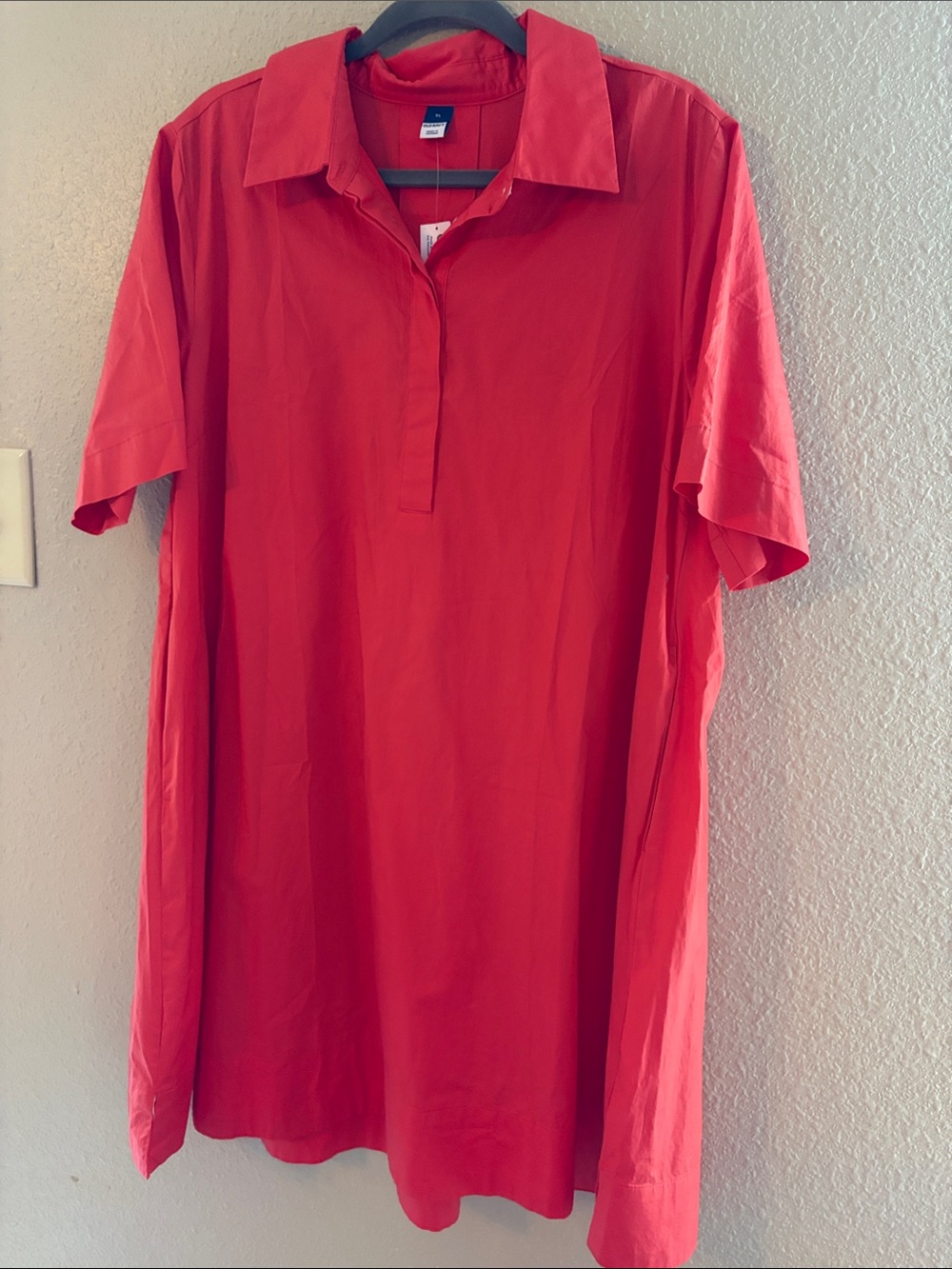 Old Navy Orange/Red Shirt Dress